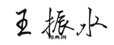 駱恆光王振水行書個性簽名怎么寫