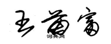 朱錫榮王苗富草書個性簽名怎么寫