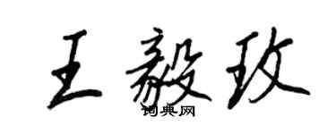 王正良王毅玫行書個性簽名怎么寫