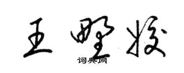 梁錦英王野姣草書個性簽名怎么寫