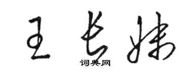 駱恆光王長妹草書個性簽名怎么寫