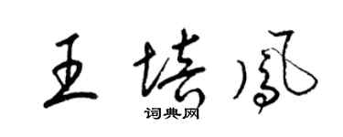 梁錦英王培鳳草書個性簽名怎么寫