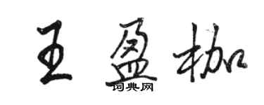 駱恆光王盈枷行書個性簽名怎么寫