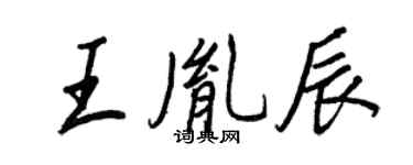 王正良王胤辰行書個性簽名怎么寫