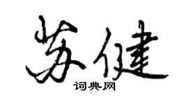 曾慶福蘇健行書個性簽名怎么寫