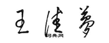 駱恆光王佳夢草書個性簽名怎么寫