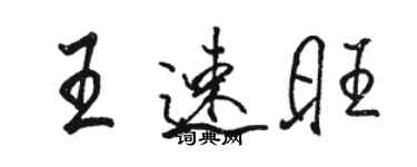 駱恆光王速旺行書個性簽名怎么寫