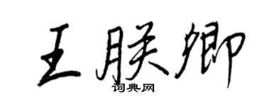 王正良王朕卿行書個性簽名怎么寫