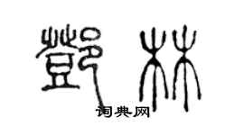 陳聲遠鄧林篆書個性簽名怎么寫