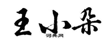 胡問遂王小朵行書個性簽名怎么寫