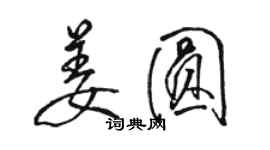 駱恆光姜圓行書個性簽名怎么寫