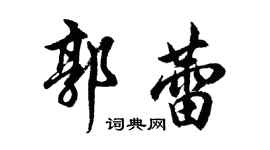 胡問遂郭蕾行書個性簽名怎么寫