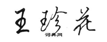 駱恆光王珍花行書個性簽名怎么寫