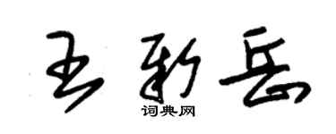 朱錫榮王新岳草書個性簽名怎么寫