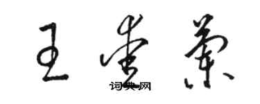 駱恆光王愛蘭草書個性簽名怎么寫