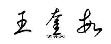 梁錦英王奎敏草書個性簽名怎么寫