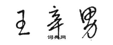 駱恆光王辛男草書個性簽名怎么寫