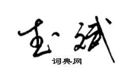 梁錦英武斌草書個性簽名怎么寫