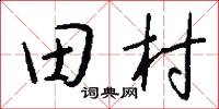 田村怎么寫好看