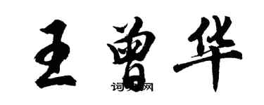 胡問遂王曾華行書個性簽名怎么寫