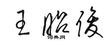 駱恆光王昭俊草書個性簽名怎么寫