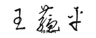 駱恆光王蘊平草書個性簽名怎么寫