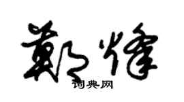 朱錫榮鄭烽草書個性簽名怎么寫