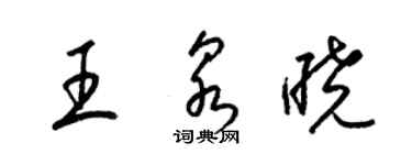 梁錦英王泉曉草書個性簽名怎么寫