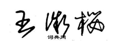 朱錫榮王微櫻草書個性簽名怎么寫