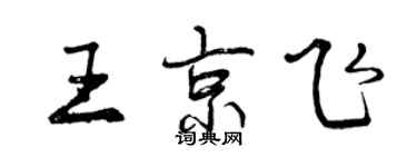 曾慶福王京飛行書個性簽名怎么寫