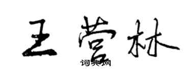 曾慶福王營林行書個性簽名怎么寫