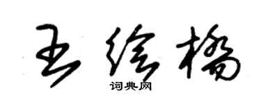 朱錫榮王繪橋草書個性簽名怎么寫