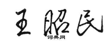 駱恆光王昭民行書個性簽名怎么寫