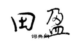 曾慶福田盈行書個性簽名怎么寫