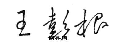 駱恆光王彭根草書個性簽名怎么寫