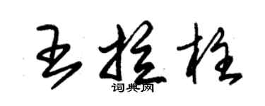 朱錫榮王拉柱草書個性簽名怎么寫