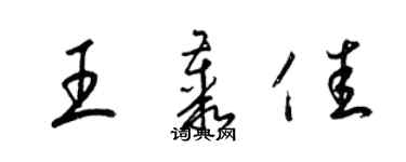 梁錦英王叢佳草書個性簽名怎么寫