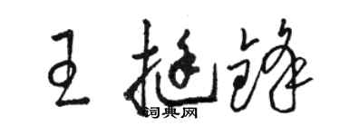 駱恆光王挺鋒草書個性簽名怎么寫
