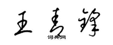 梁錦英王青鋒草書個性簽名怎么寫