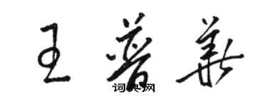 駱恆光王普華草書個性簽名怎么寫