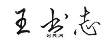 駱恆光王書志行書個性簽名怎么寫