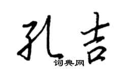 王正良孔吉行書個性簽名怎么寫