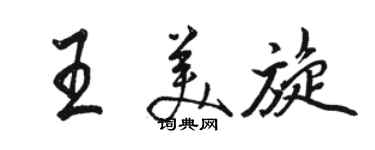 駱恆光王美旋行書個性簽名怎么寫