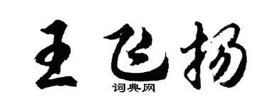 胡問遂王飛揚行書個性簽名怎么寫