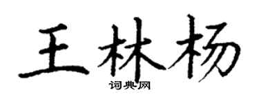 丁謙王林楊楷書個性簽名怎么寫