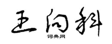曾慶福王向科草書個性簽名怎么寫