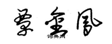 朱錫榮覃金鳳草書個性簽名怎么寫