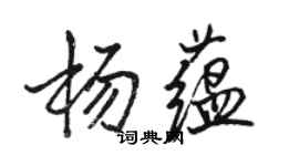 駱恆光楊蘊行書個性簽名怎么寫