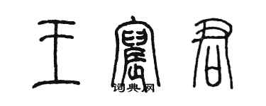 陳墨王宸君篆書個性簽名怎么寫