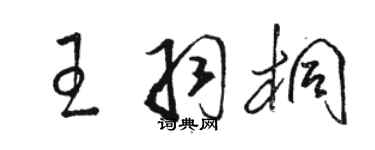 駱恆光王羽桐草書個性簽名怎么寫